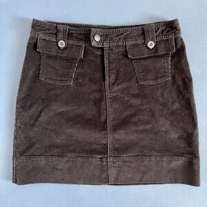 Patagonia Corduroy Charcoal Gray Organic Cotton Mini‎ Skirt